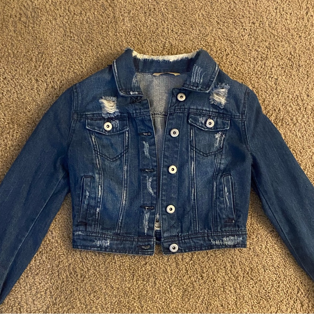 Ripped jean jacket